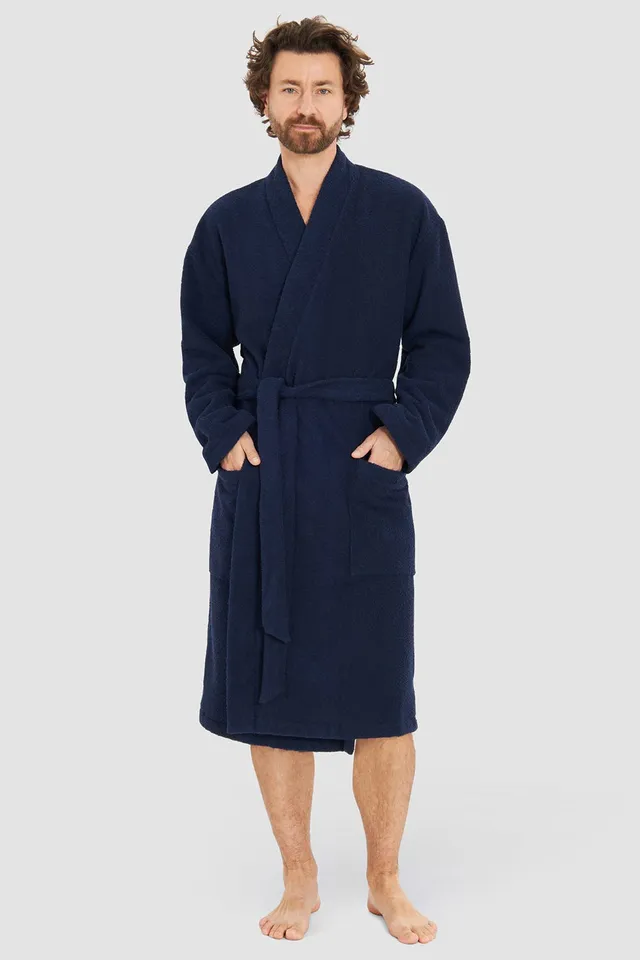 r-sch-be-happy-herren-bademantel-frottee-blau-mit-schalkragen image 1