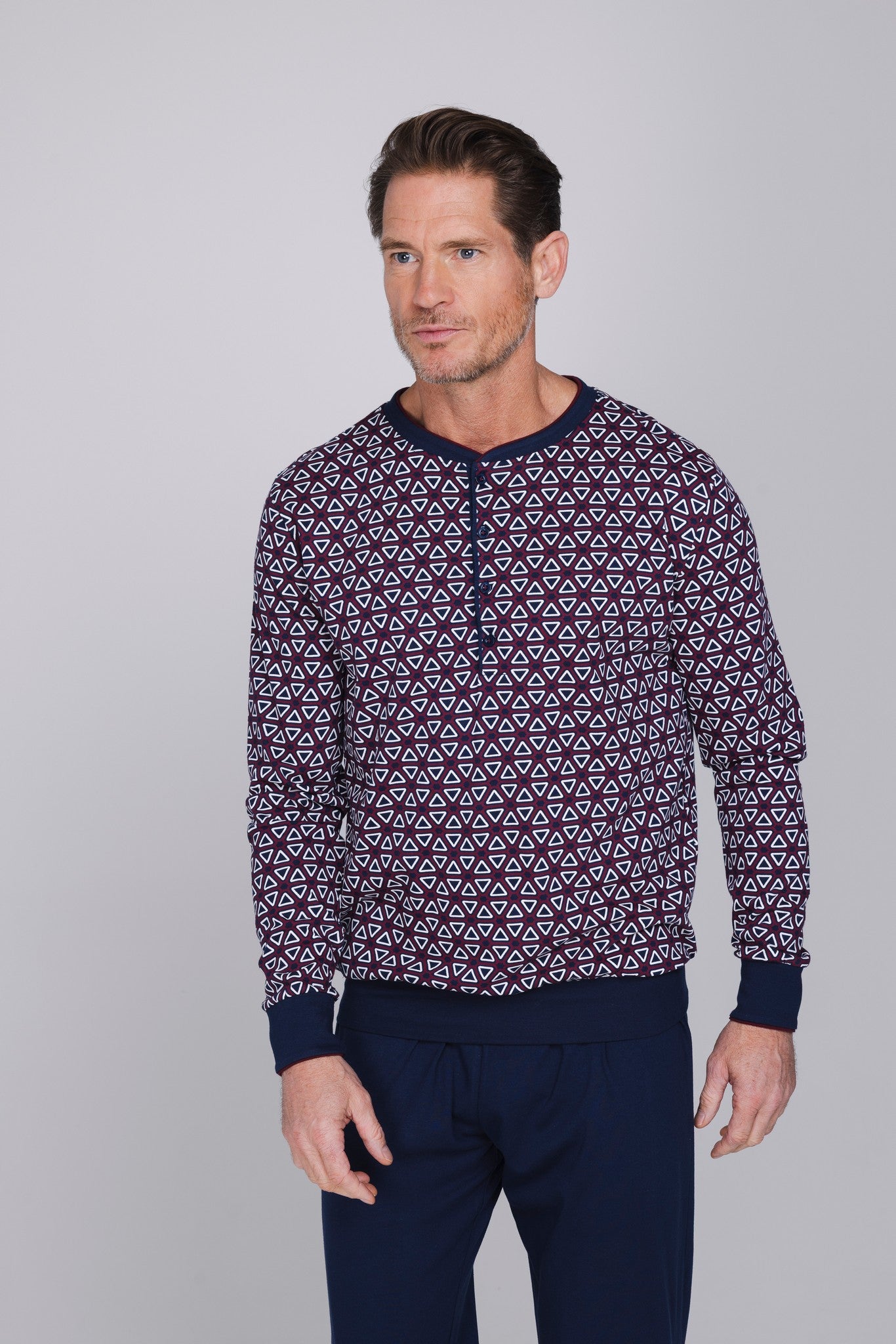 pastunette-northern-nights-pyjama-herren-blau-baumwolle image 3