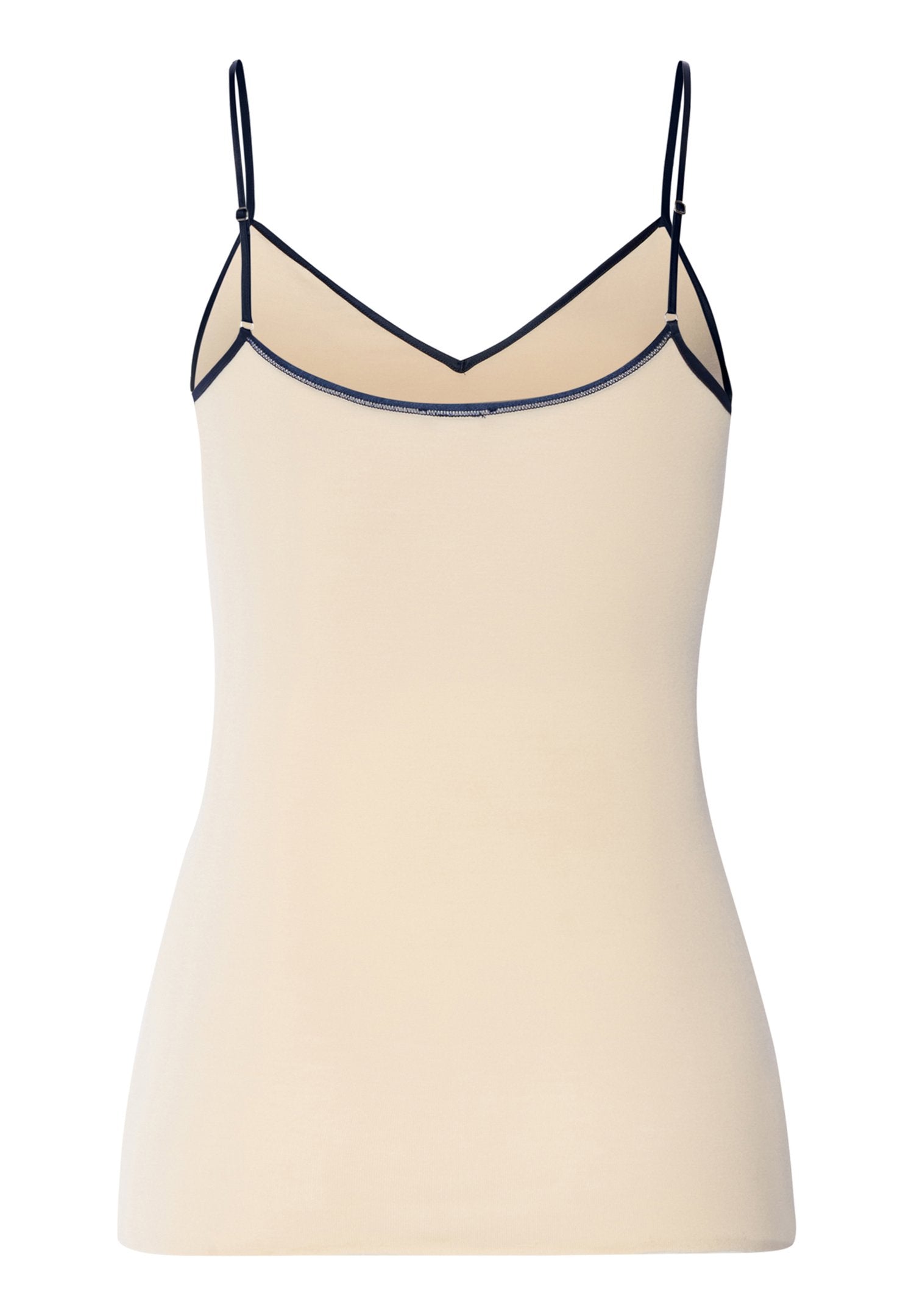 hanro-cotton-seamless-spaghettitop-v-ausschnitt-summer-sand-baumwolle image 3