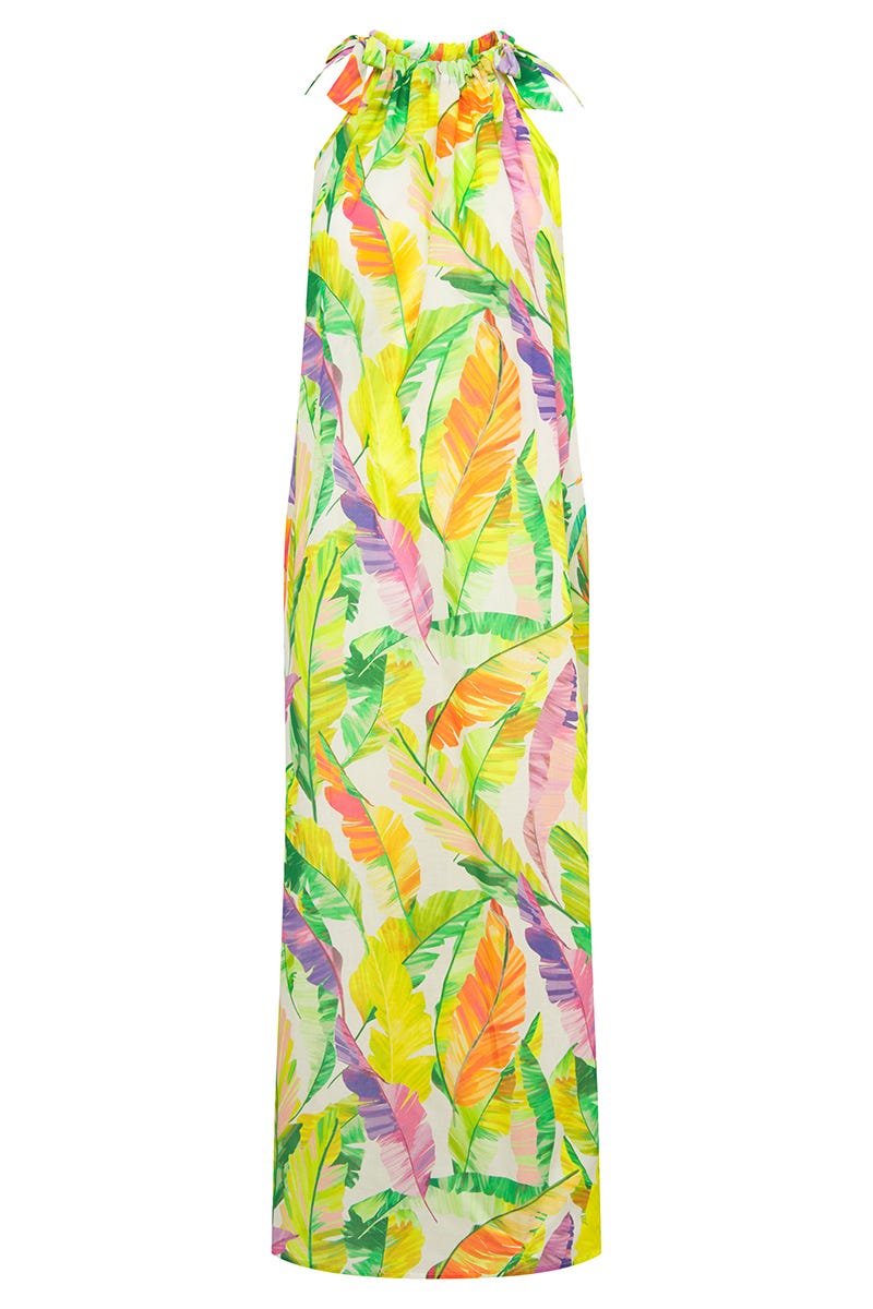 r-sch-be-happy-strandkleid-maxi-rundhals-kleid-gr-n-baumwolle image 2