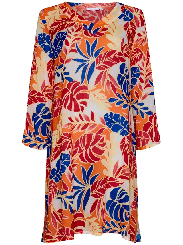 pastunette-sunset-coral-strandkleid-orange-baumwolle image 1