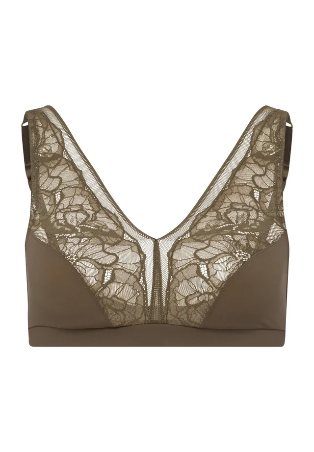 hanro-moments-selma-soft-cup-bra-bh-oliv-ungepolstert image 1