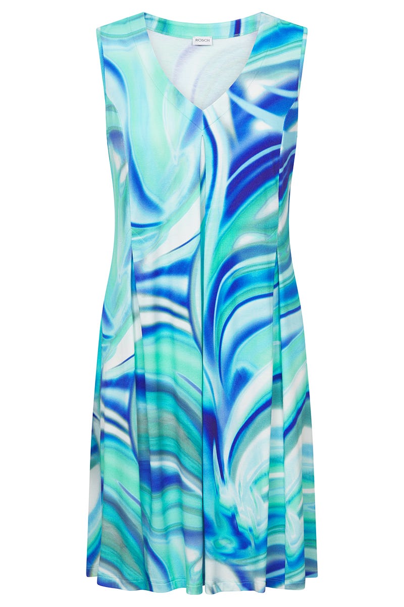 r-sch-be-happy-strandkleid-knielang-t-rkis-wellen-viskose image 2