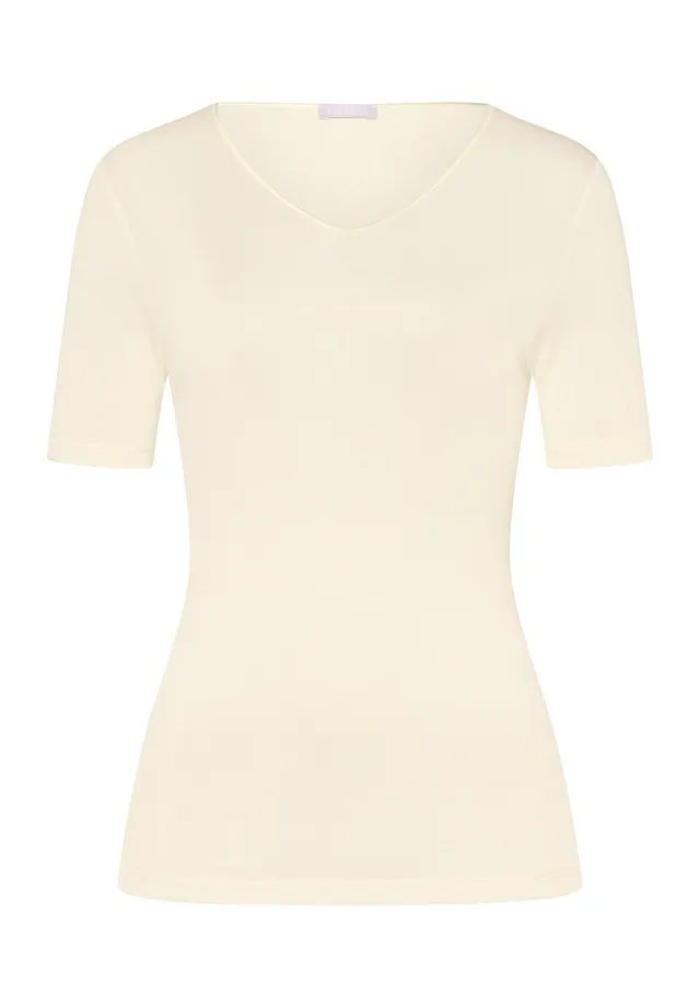 hanro-pure-silk-shirt-t-shirt-pale-cream-100-seide image 1