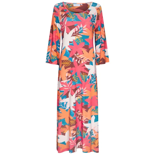 pastunette-beach-rugged-flower-kleid-rot-3-4-arm-viskose image 1