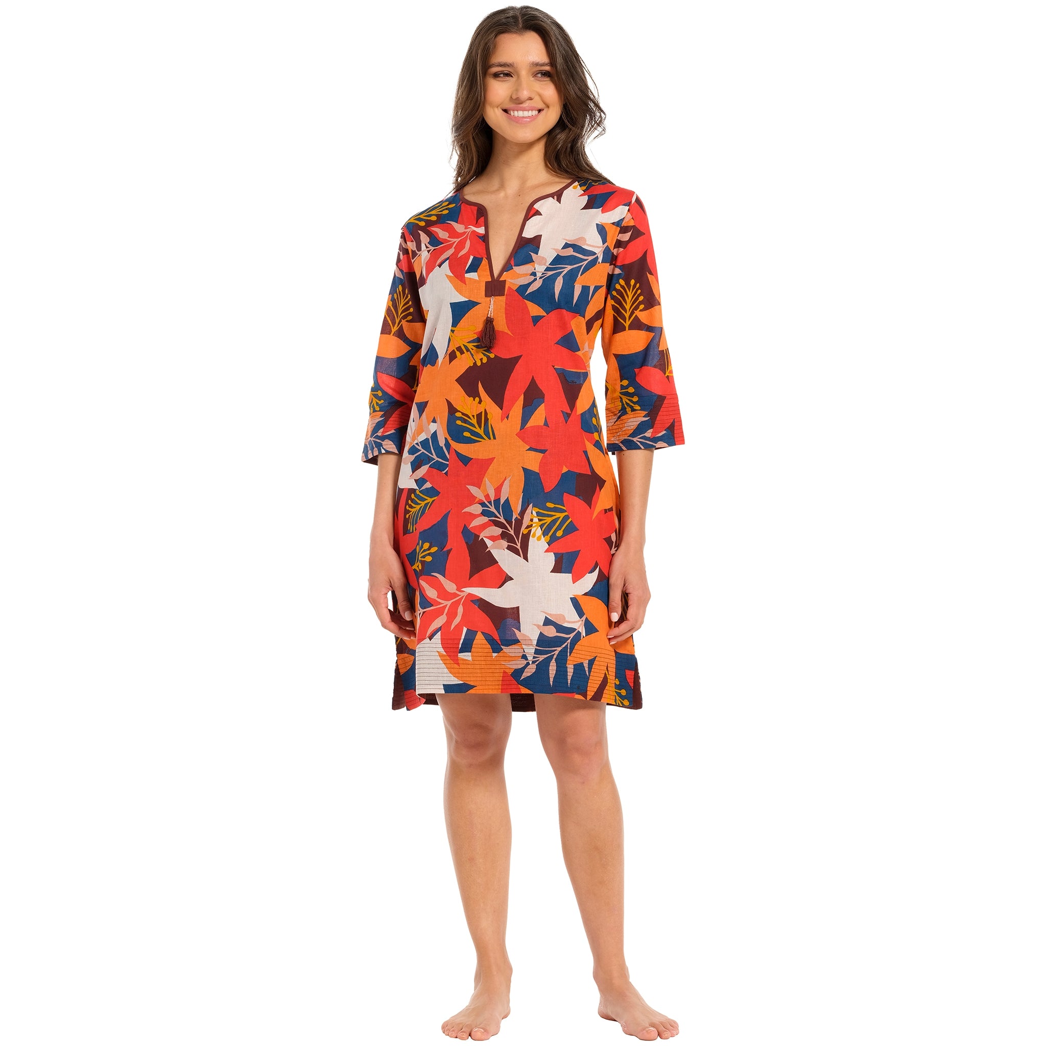 pastunette-beach-kleid-rugged-flower-rot-baumwolle image 2