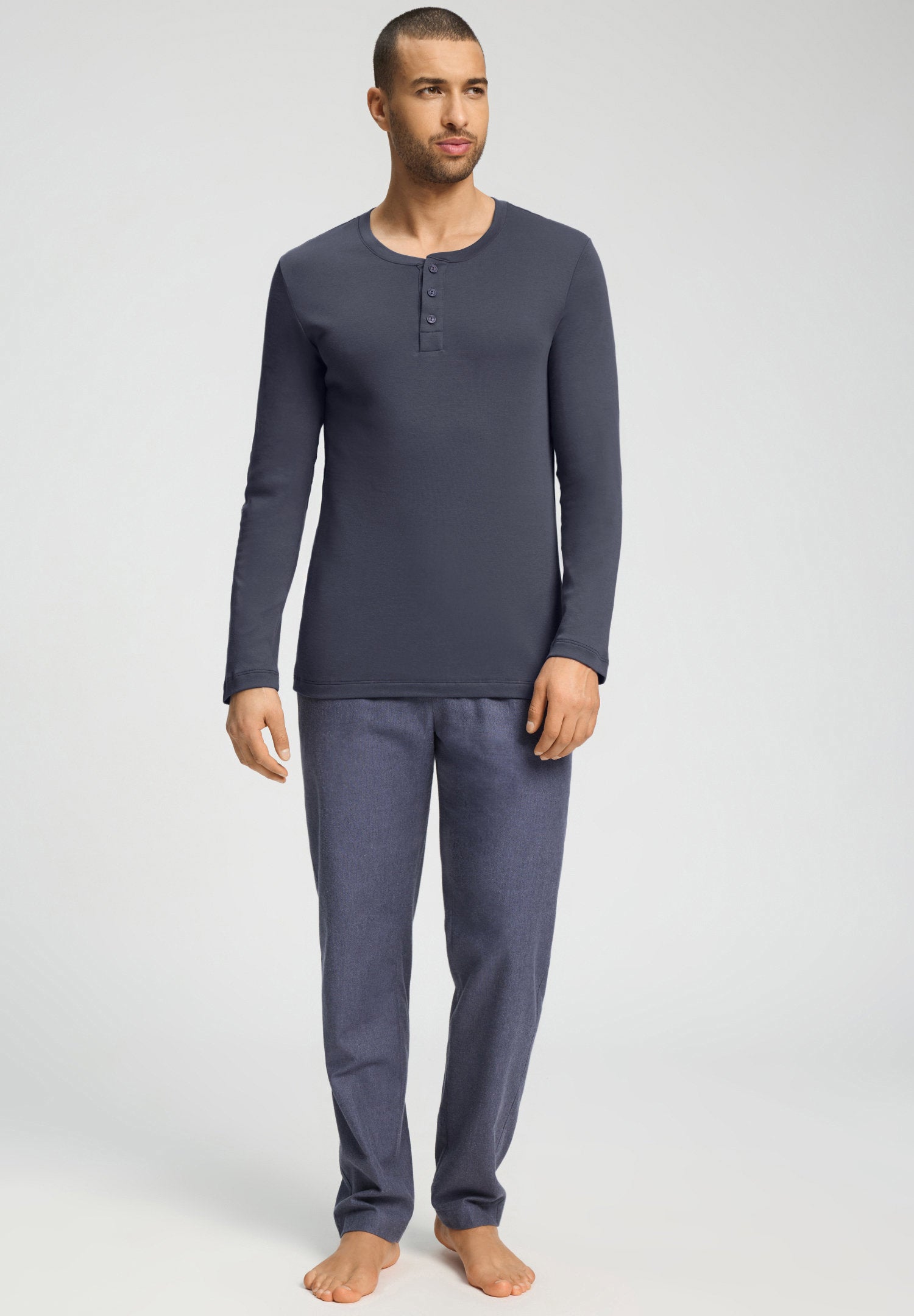 hanro-cozy-comfort-henley-shirt-stormy-gray-baumwolle image 6