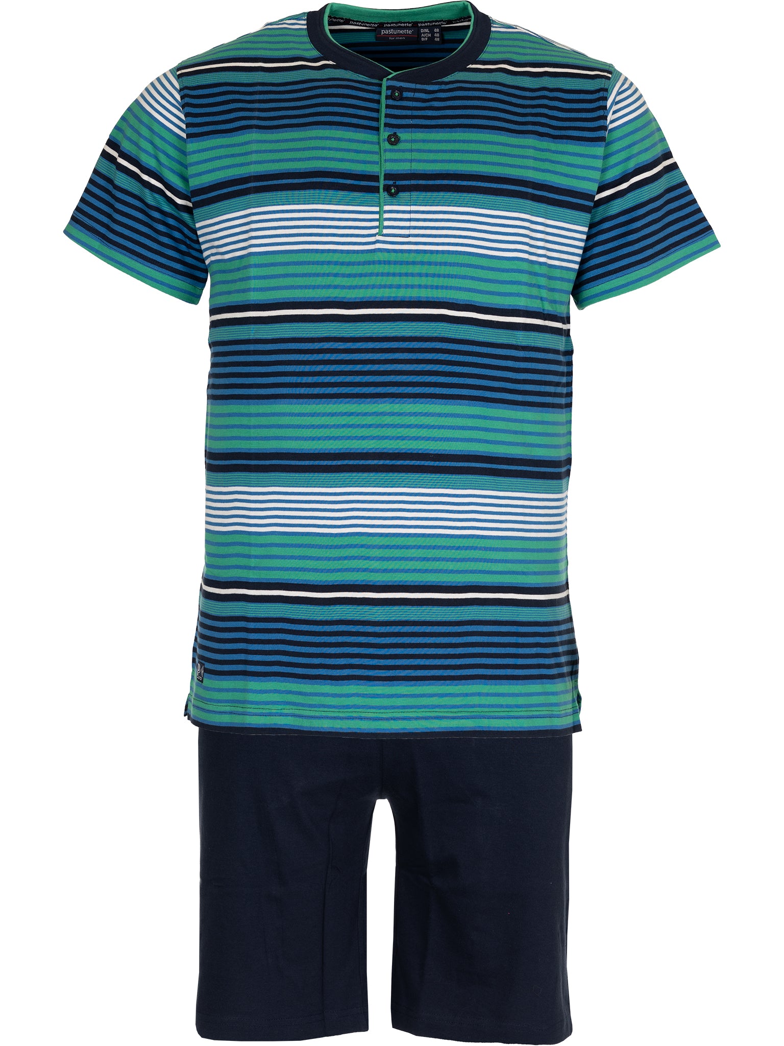 pastunette-shortama-gr-n-gestreift-shorts-baumwolle image 1