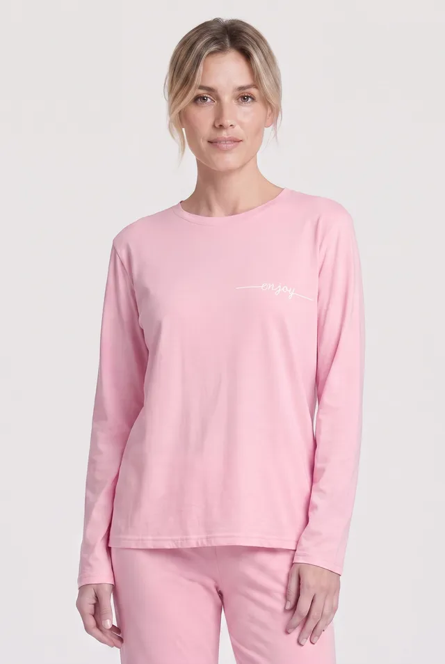 r-sch-be-happy-shirt-langarm-pink-enjoy-print-modal image 1