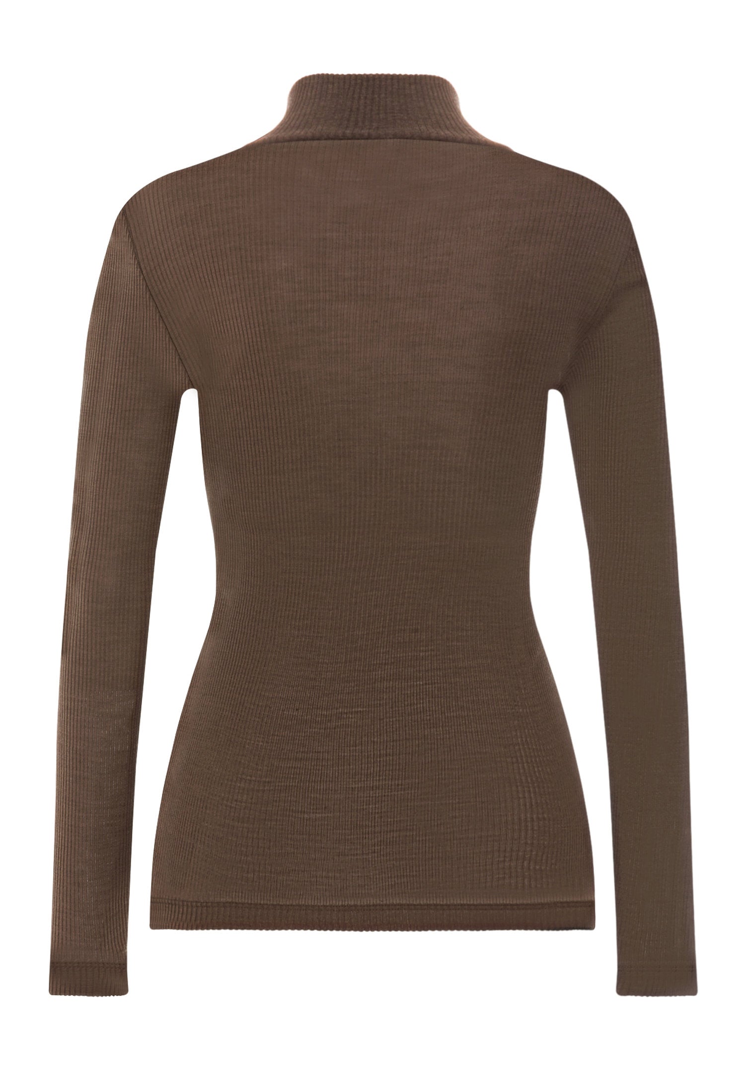 hanro-marcia-turtle-neck-shirt-damen-natural-teak-seide image 3