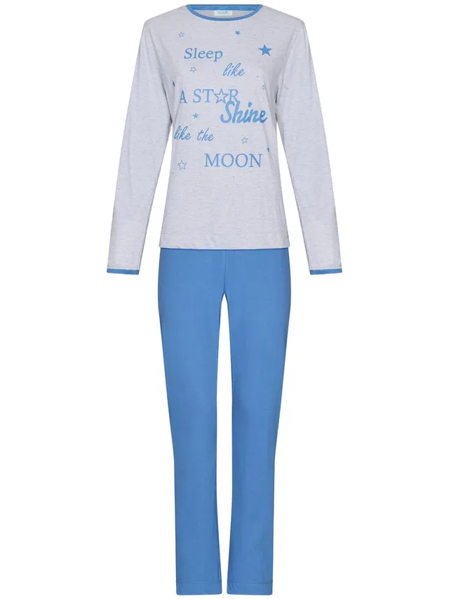myrebelle-starry-nights-pyjama-blau-damen-schlafanzug image 1