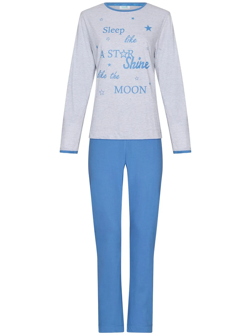 myrebelle-starry-nights-pyjama-blau-damen-schlafanzug image 1