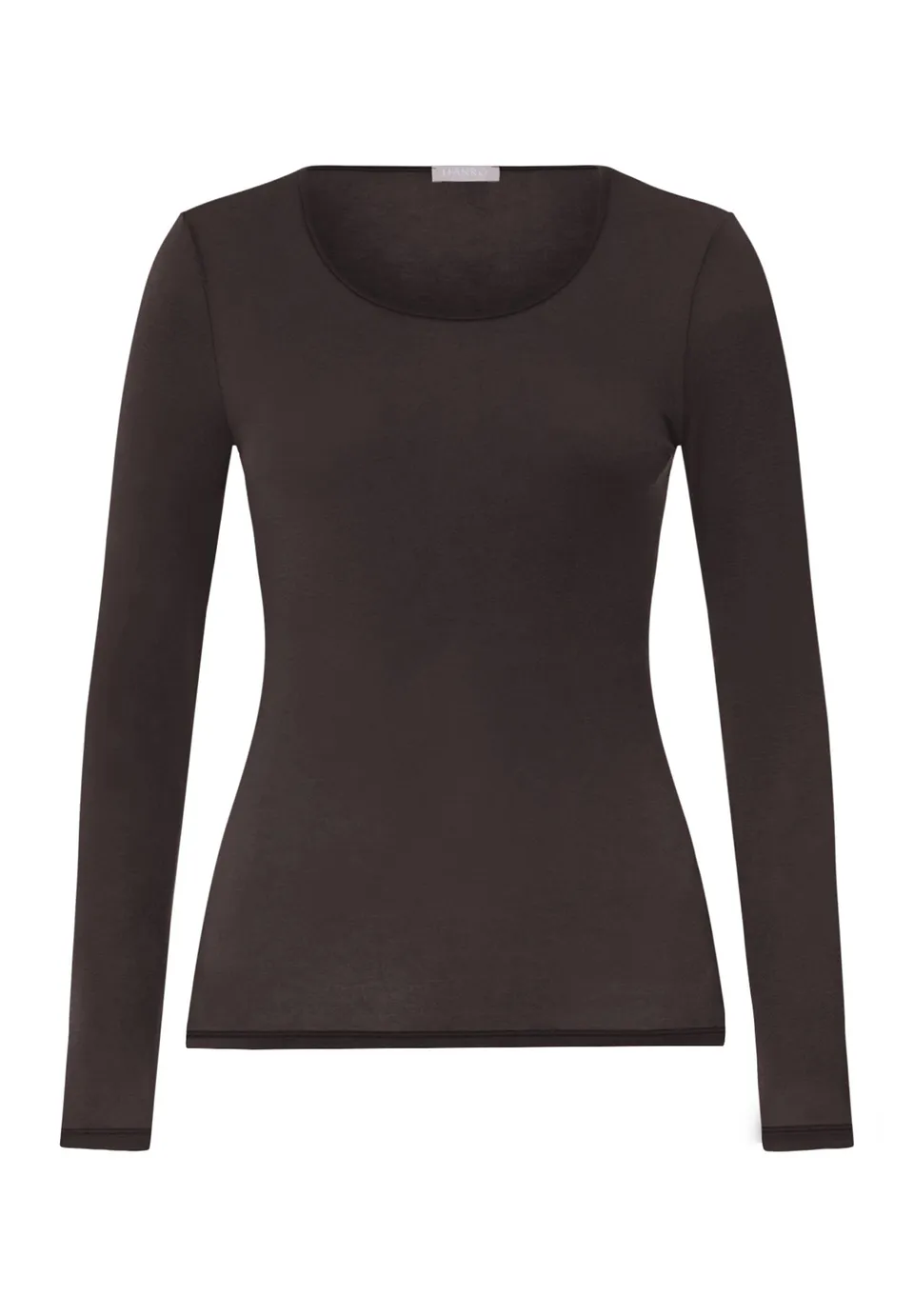 hanro-ultralight-shirt-langarm-dark-mocha-merino-modal image 1