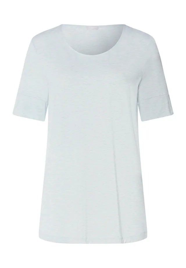 hanro-natural-elegance-shirt-pyjamaoberteil-watery-blue-viskose image 1