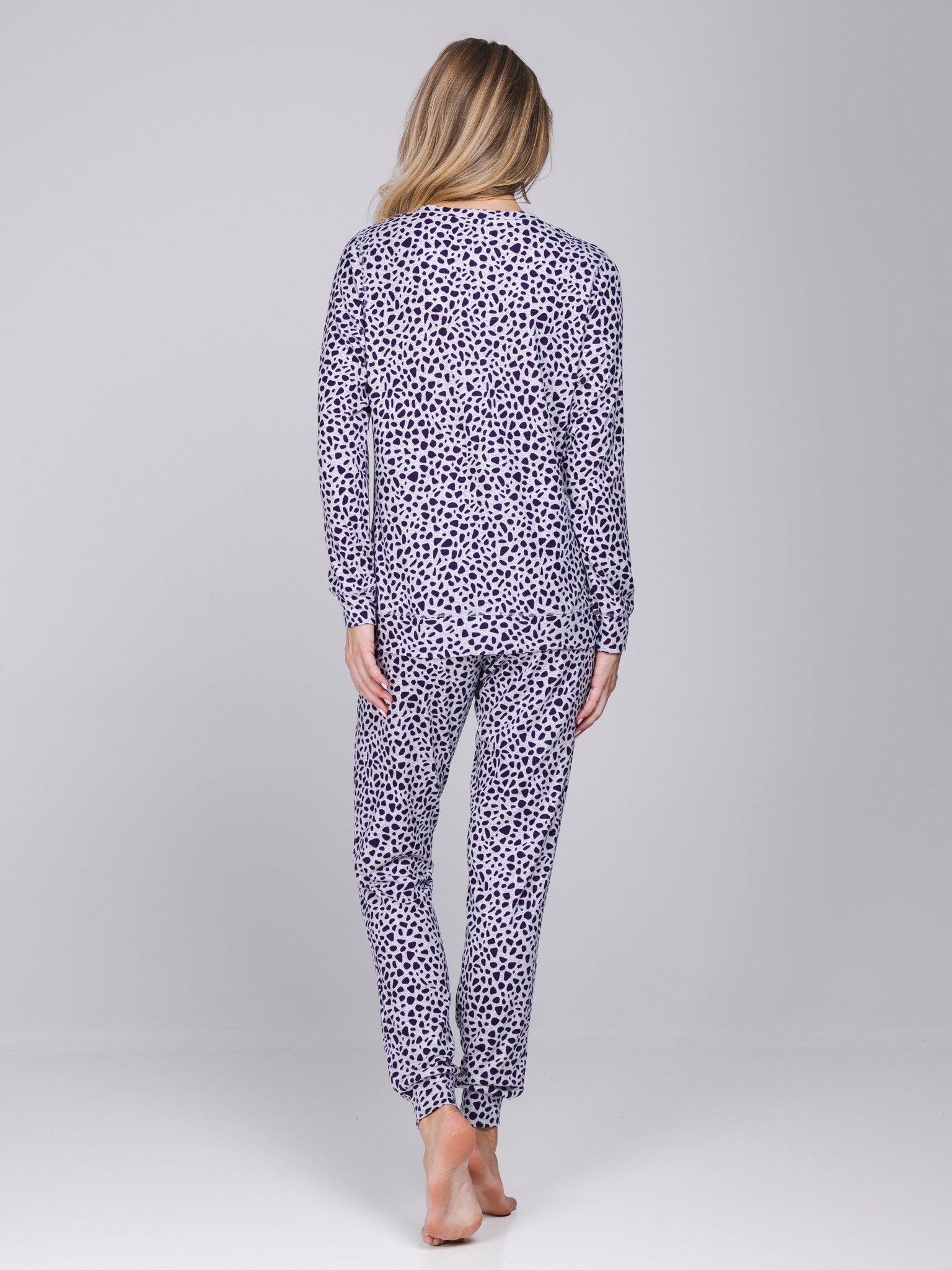 pastunette-purple-pebbles-pyjama-lila-langarm-fleece-stretch image 6