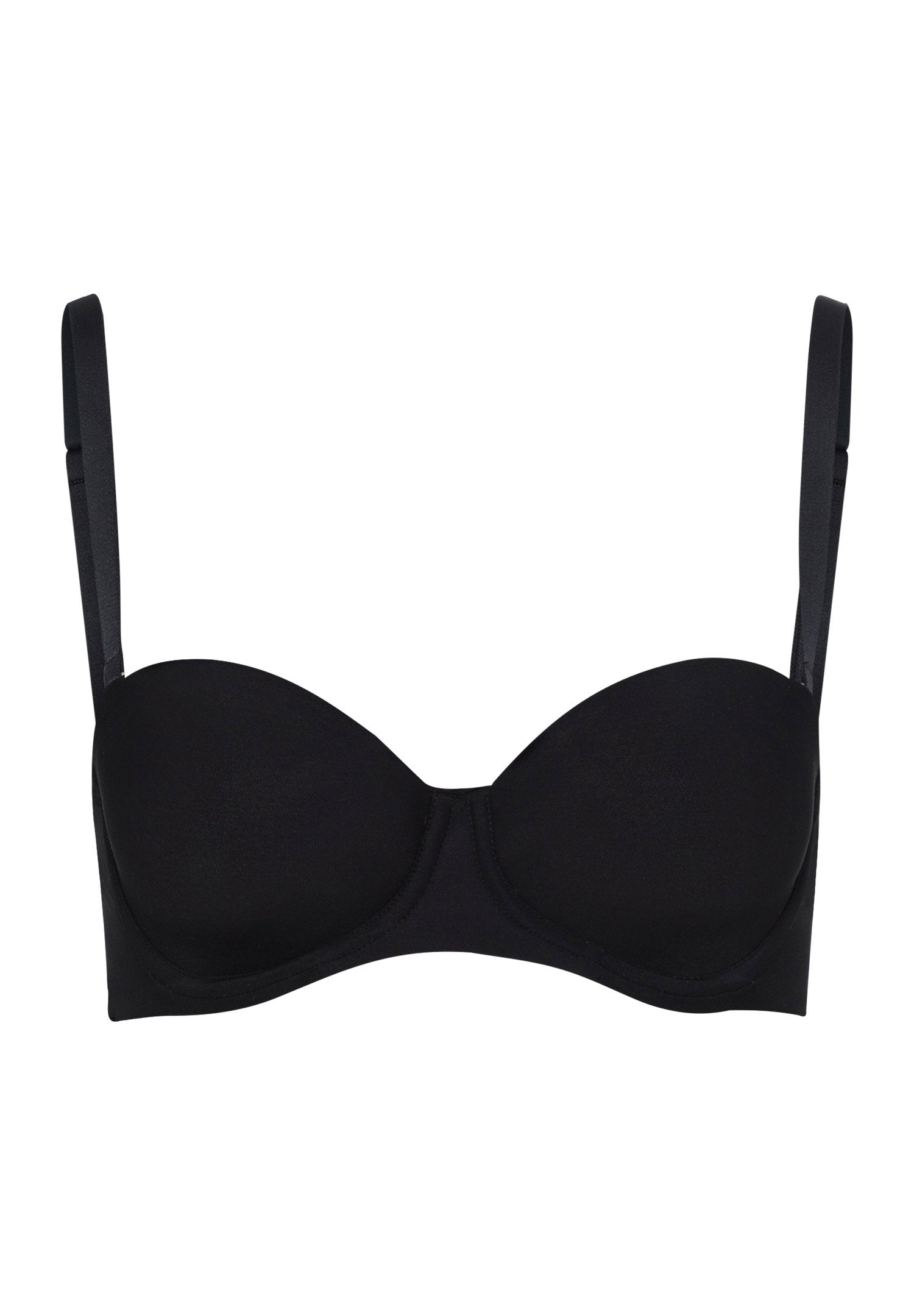 hanro-allure-padded-bandeau-bra-bh-schwarz-b-gel image 1