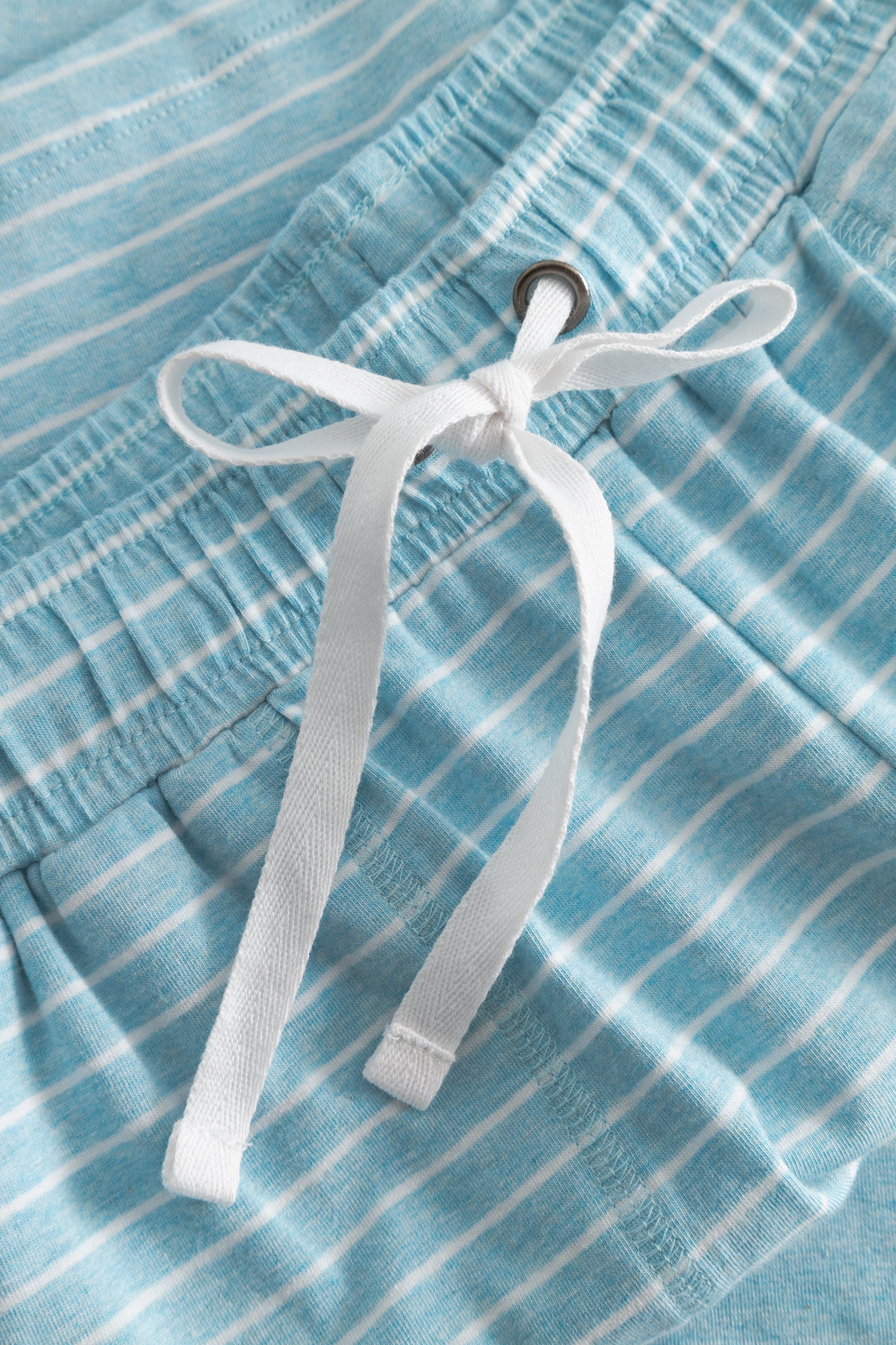 r-sch-be-happy-pyjama-kurz-streifen-melange-t-rkis-shorts image 5