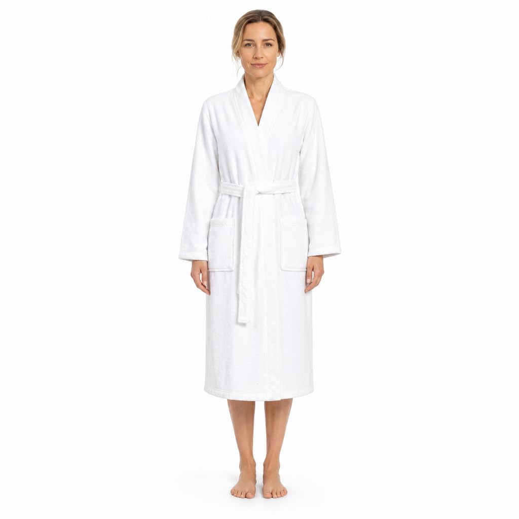ringella-bademantel-microcotton-weiss-xxl-100-baumwolle image 1