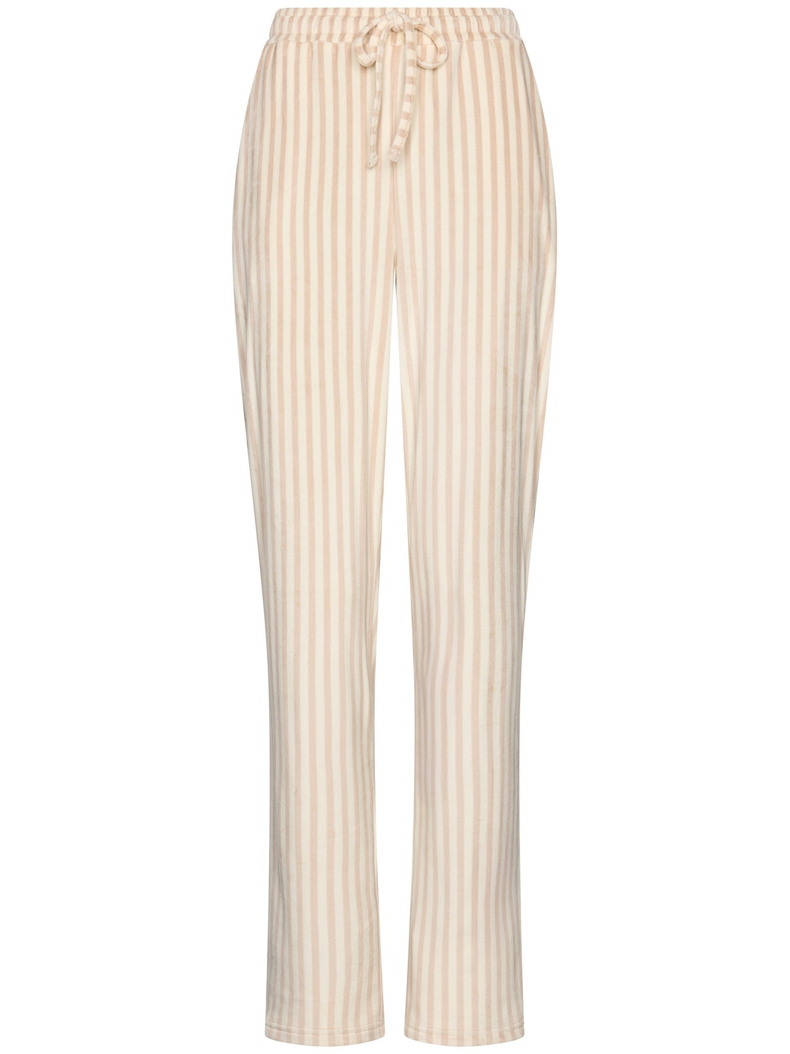 pastunette-softness-pyjama-beige-velours-damen-streifen image 3