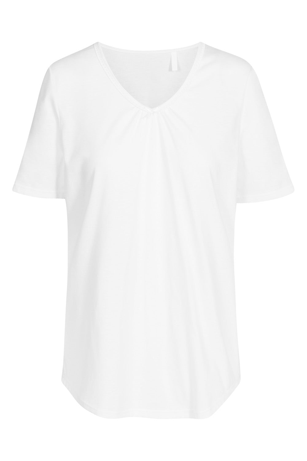 r-sch-be-happy-shirt-kurzarm-schlafshirt-wei-mit-spitze image 2