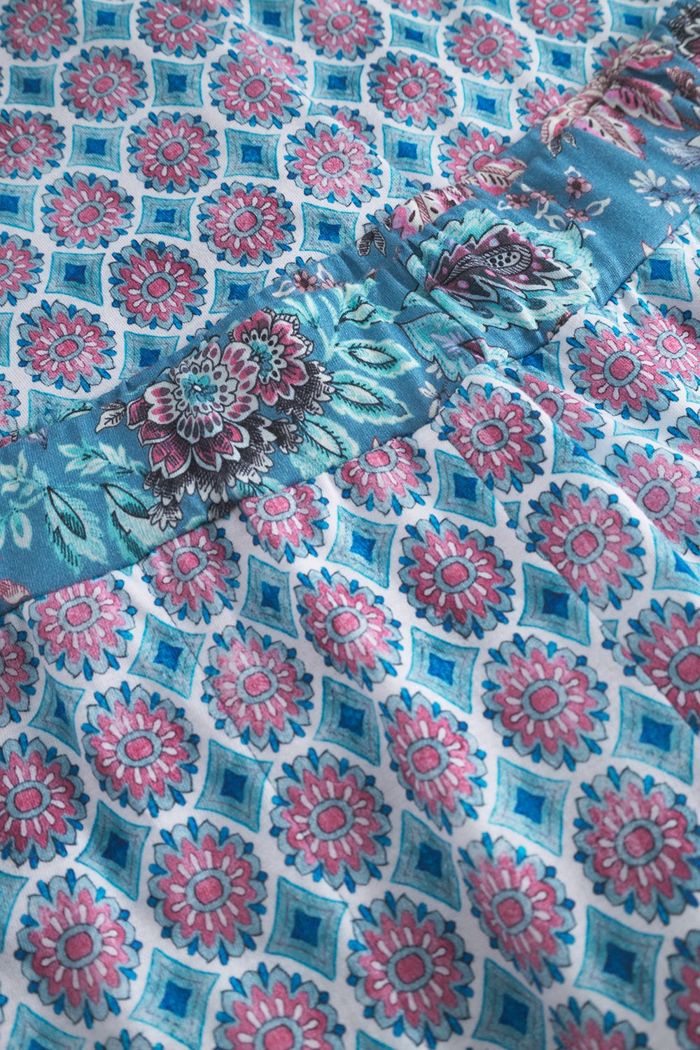 r-sch-be-happy-7-8-hose-ornamentdruck-schlafhose-blau-jersey image 5