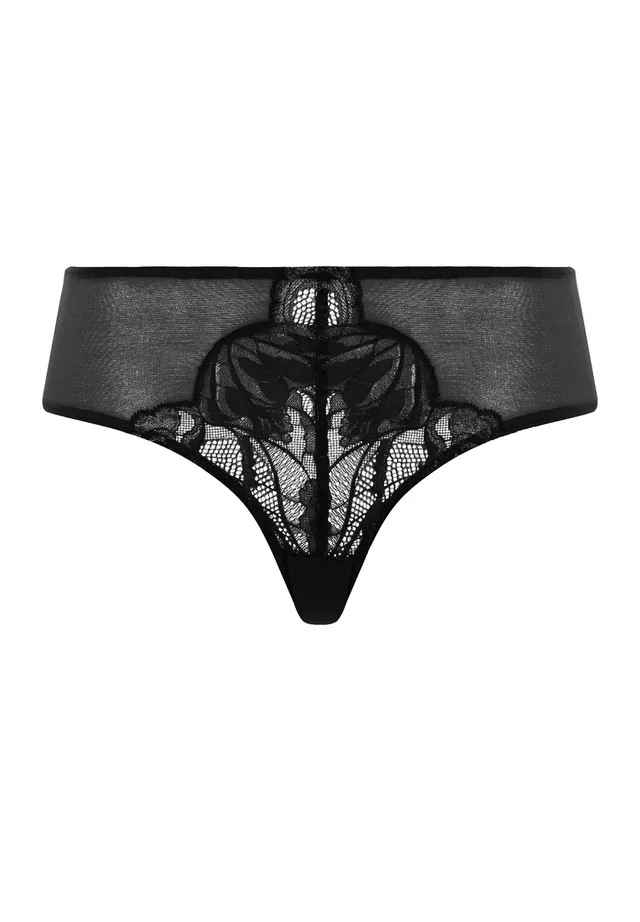 hanro-lysia-midi-briefs-slip-schwarz-mit-spitze image 1