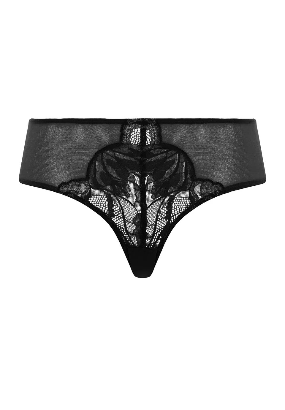 hanro-lysia-midi-briefs-slip-schwarz-mit-spitze image 1