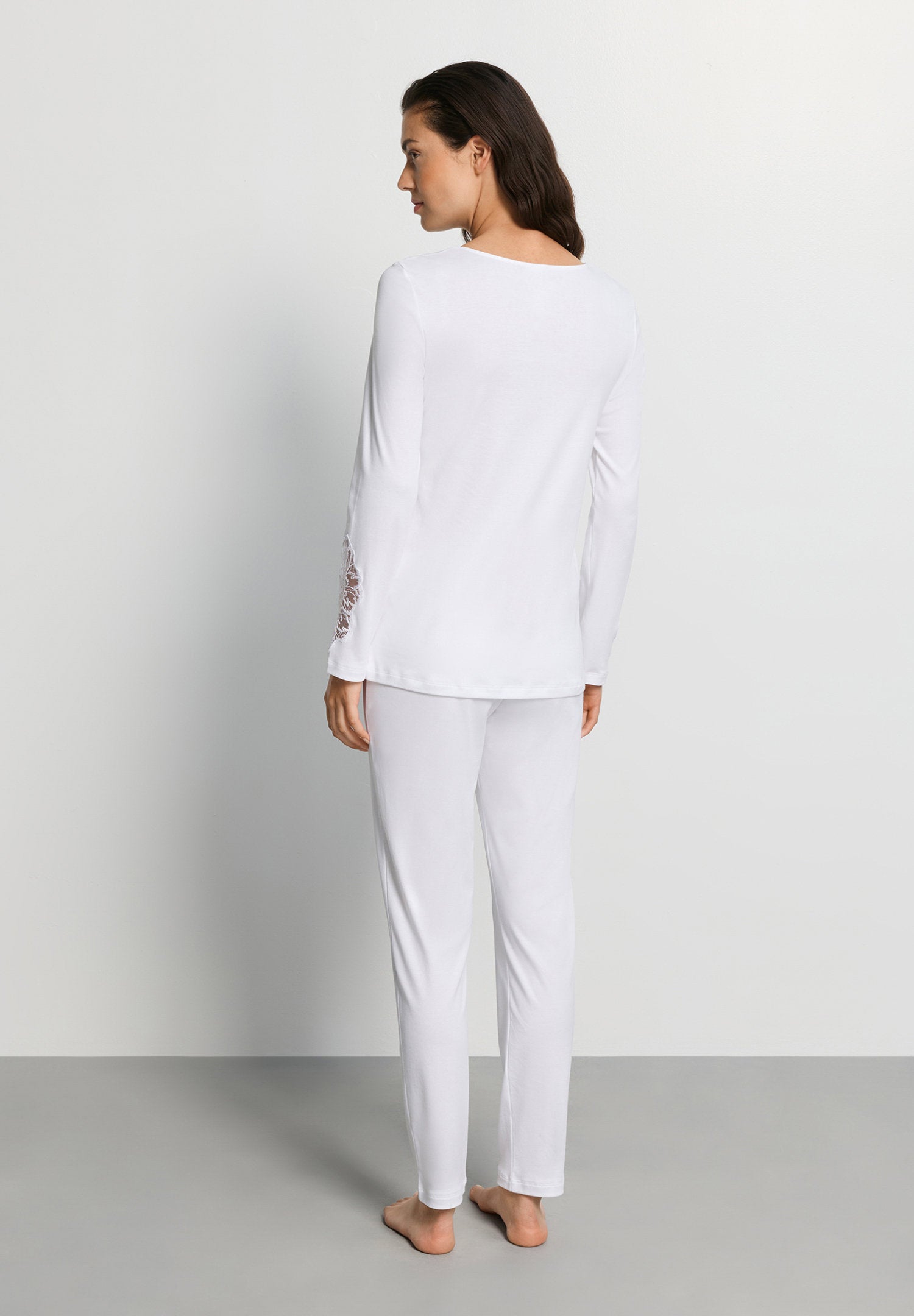 hanro-belen-pyjama-langarm-baumwolle-wei image 4