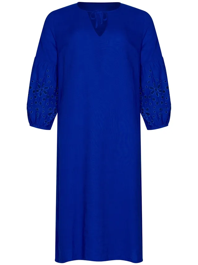 pastunette-cobalt-sea-kleid-blau-leinen-strandkleid image 1