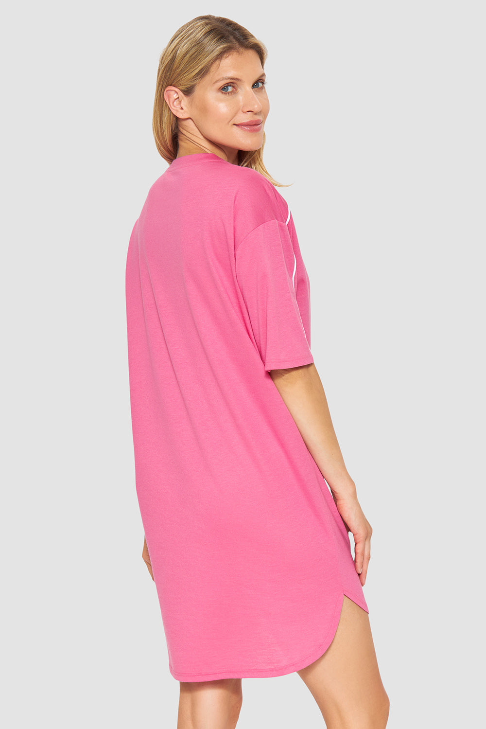 r-sch-be-happy-nachthemd-knielang-pink-mit-paspel image 3