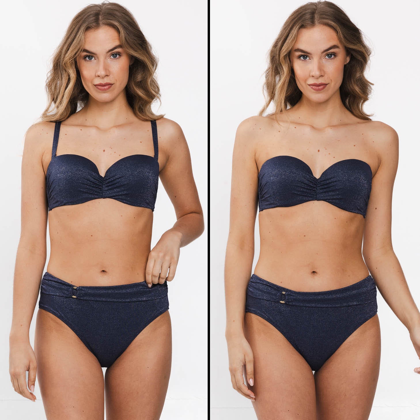 pastunette-glam-bandeau-bikini-blau-mit-silber-glitzer image 4
