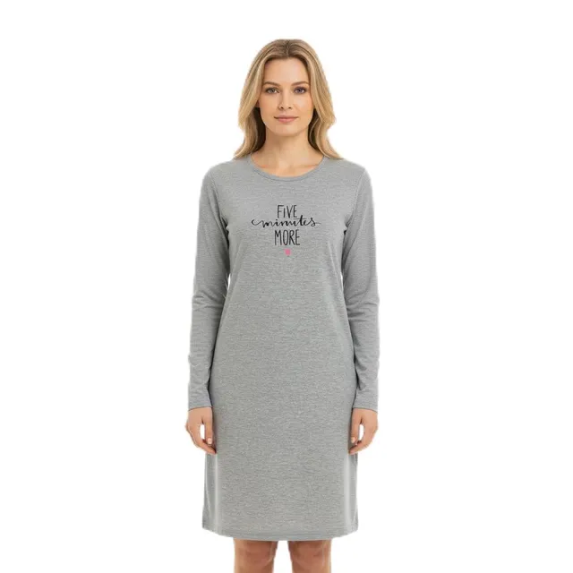 ringella-damen-sleepshirt-langarm-five-minutes-more-nachthemd-jersey image 1
