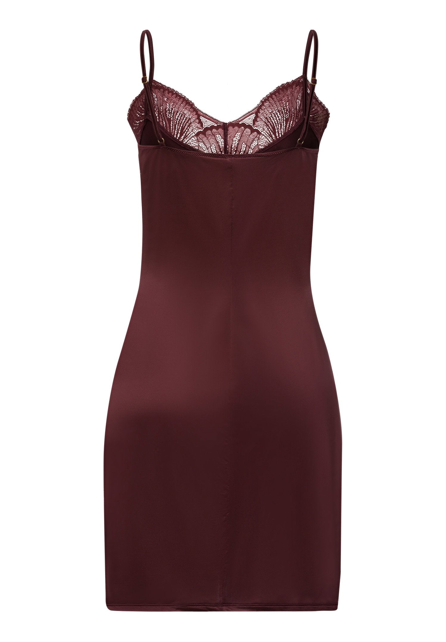 hanro-lilith-negligee-90cm-unterkleid-vivid-brown-spitze image 3