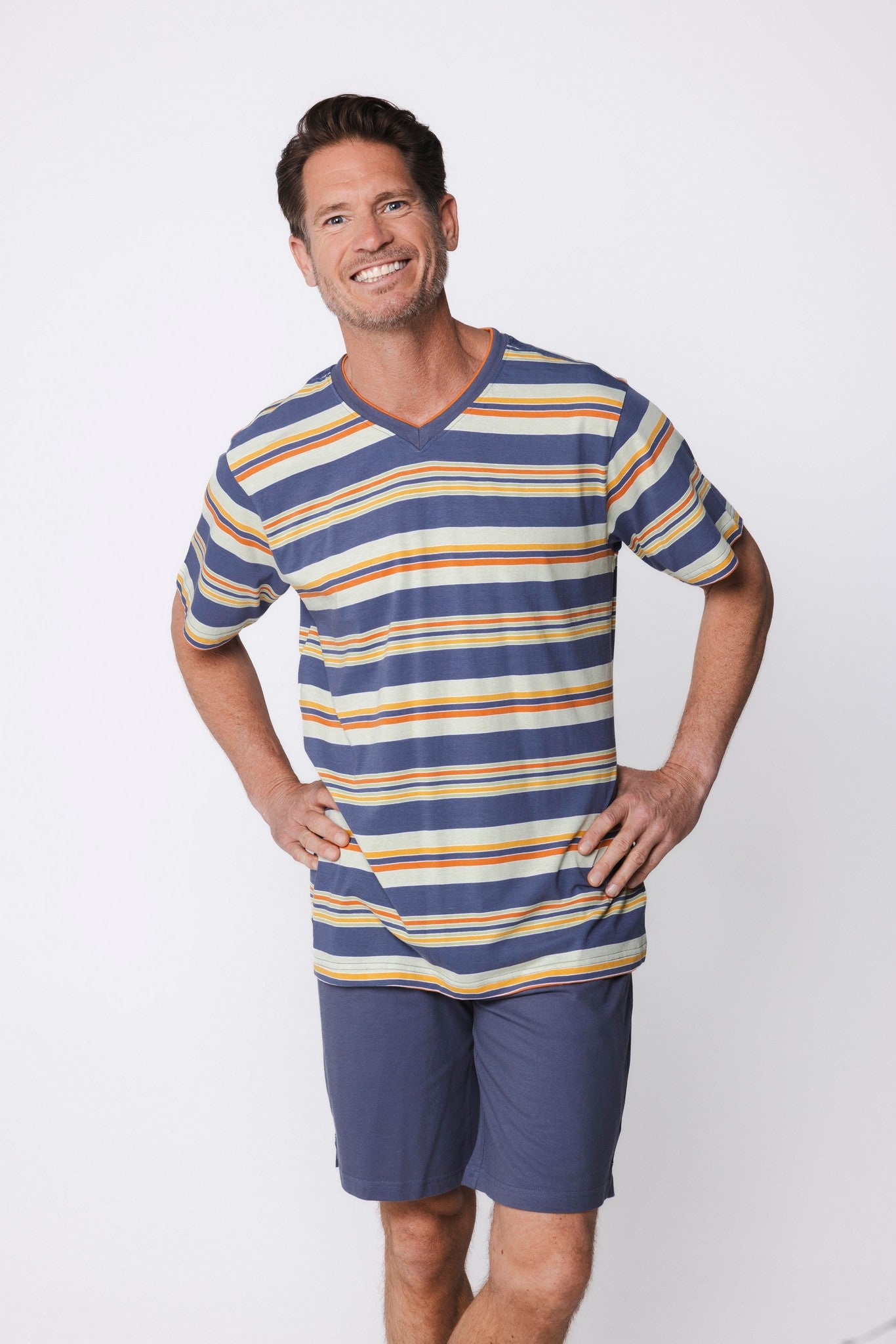 pastunette-fresh-shortama-grau-herren-baumwolle-kurz image 5