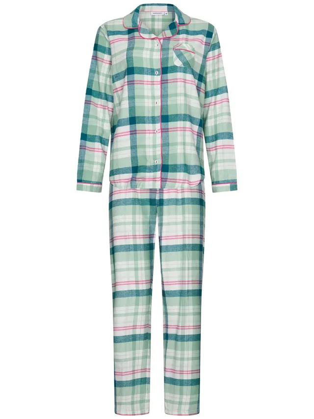 pastunette-flannel-check-pyjama-gr-n-kariert-flanell image 1