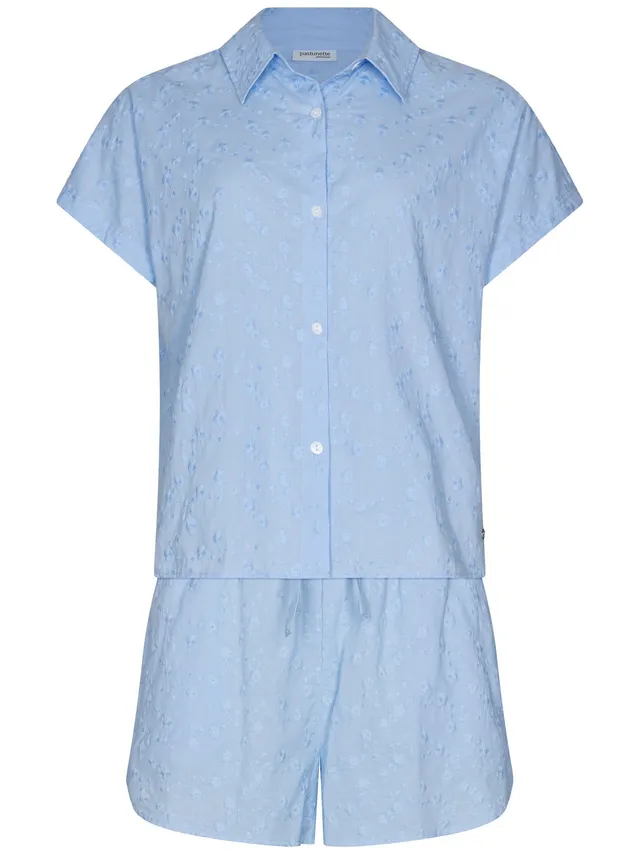 pastunette-premium-skyway-shortama-hellblau-baumwolle image 1