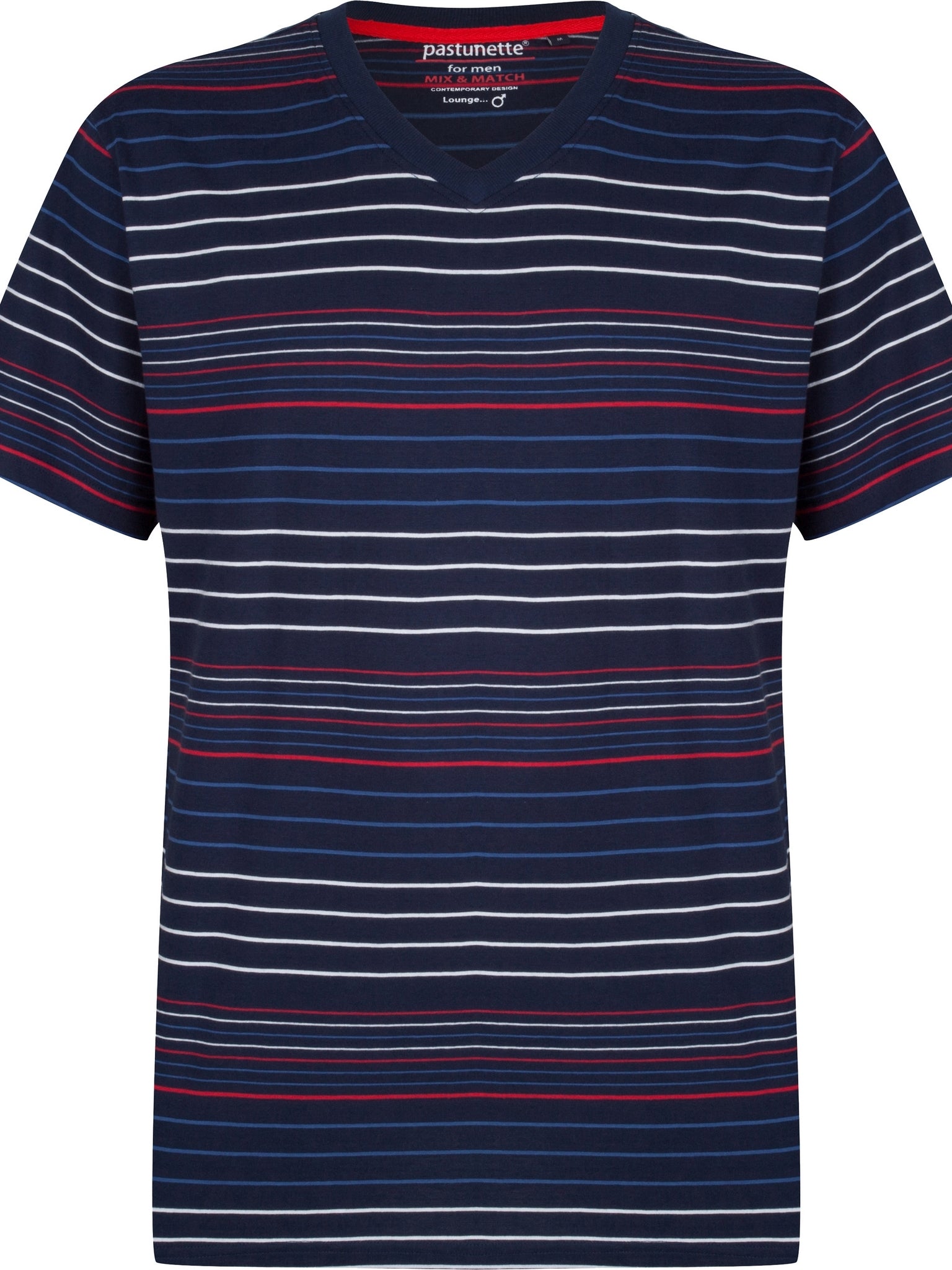 pastunette-noos-pyjamaoberteil-blau-gestreift-baumwolle image 1