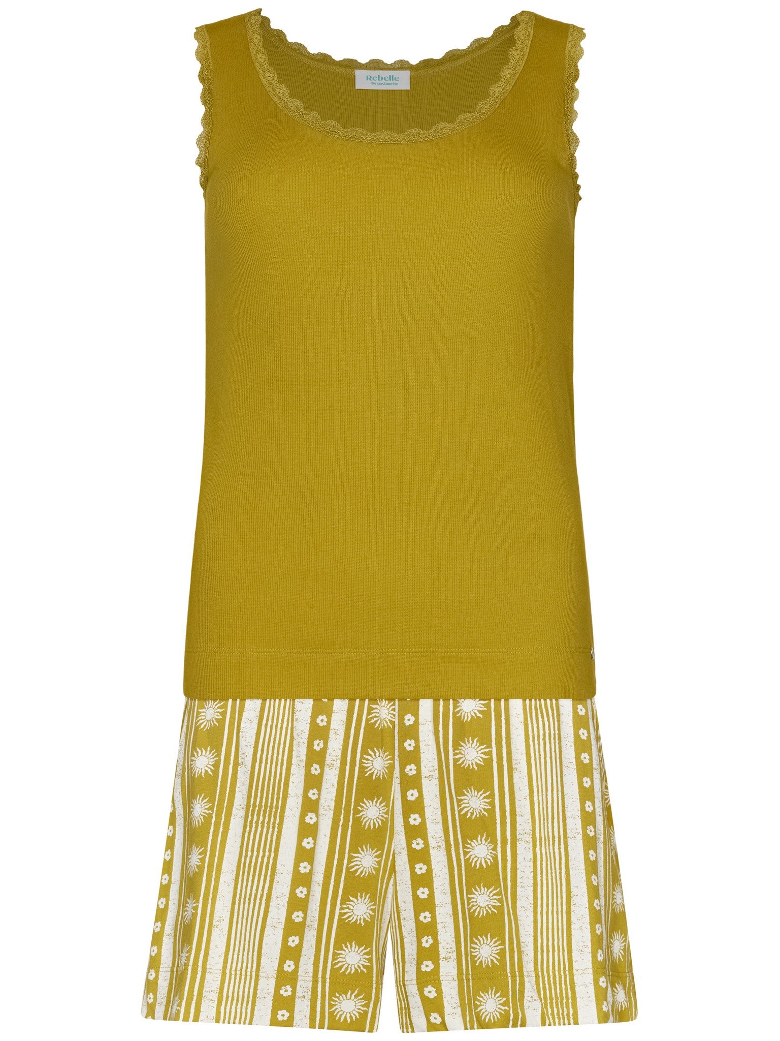 myrebelle-sunny-holiday-shortama-gr-n-bio-baumwolle image 1