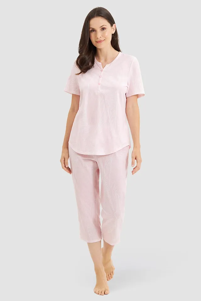 r-sch-be-happy-pyjama-3-4-rosa-aus-baumwolle image 1