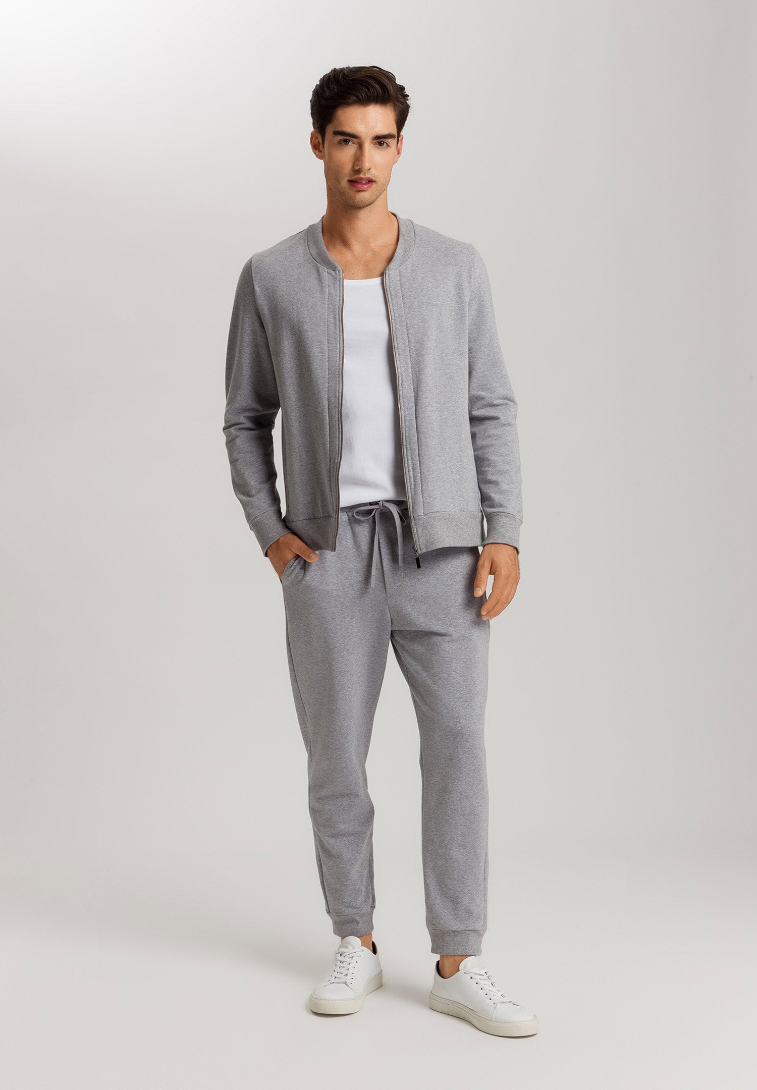 hanro-natural-living-cardigan-075774-grey-melange-bio image 5