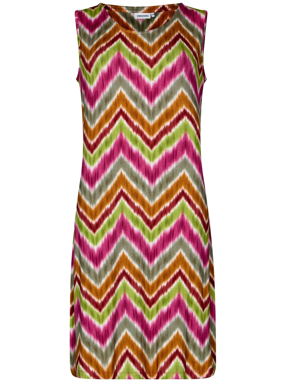 pastunette-watercolor-chevron-strandkleid-multi-rmellos-viskose image 1