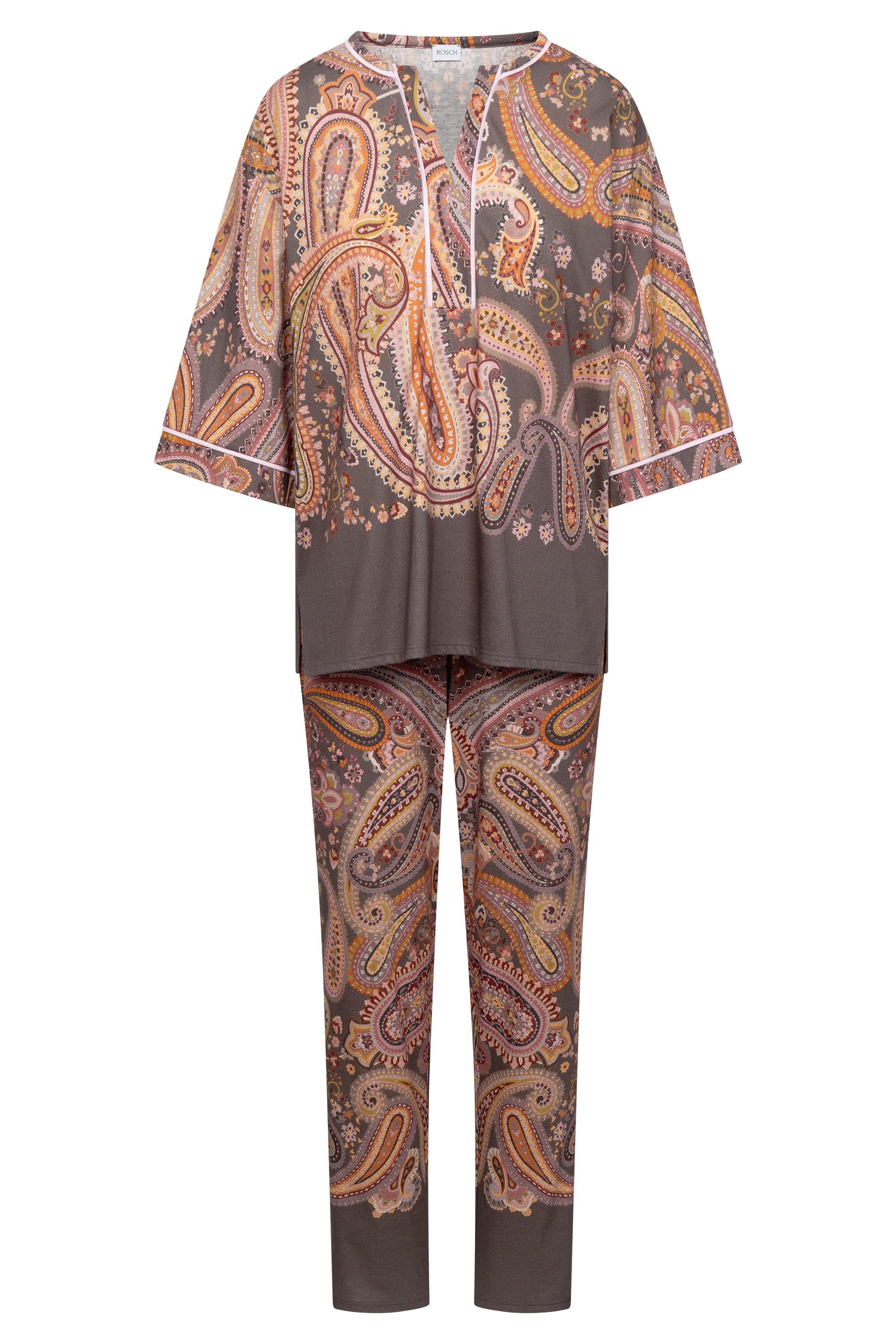 r-sch-be-happy-pyjama-lang-paisley-3-4-arm-braun-modal image 2