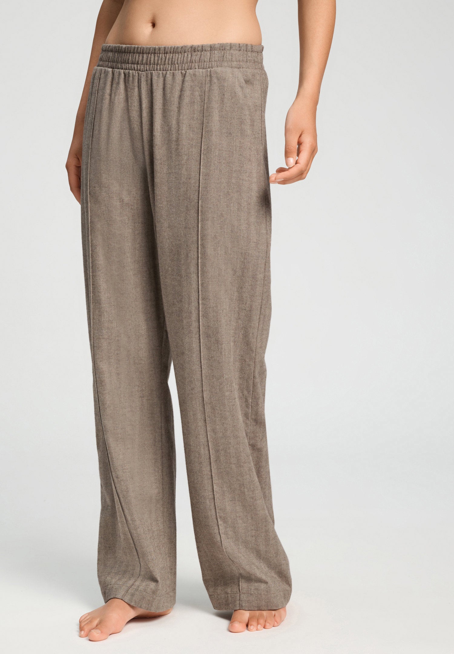hanro-woolen-luxury-schlafhose-earthy-woven-wolle image 2