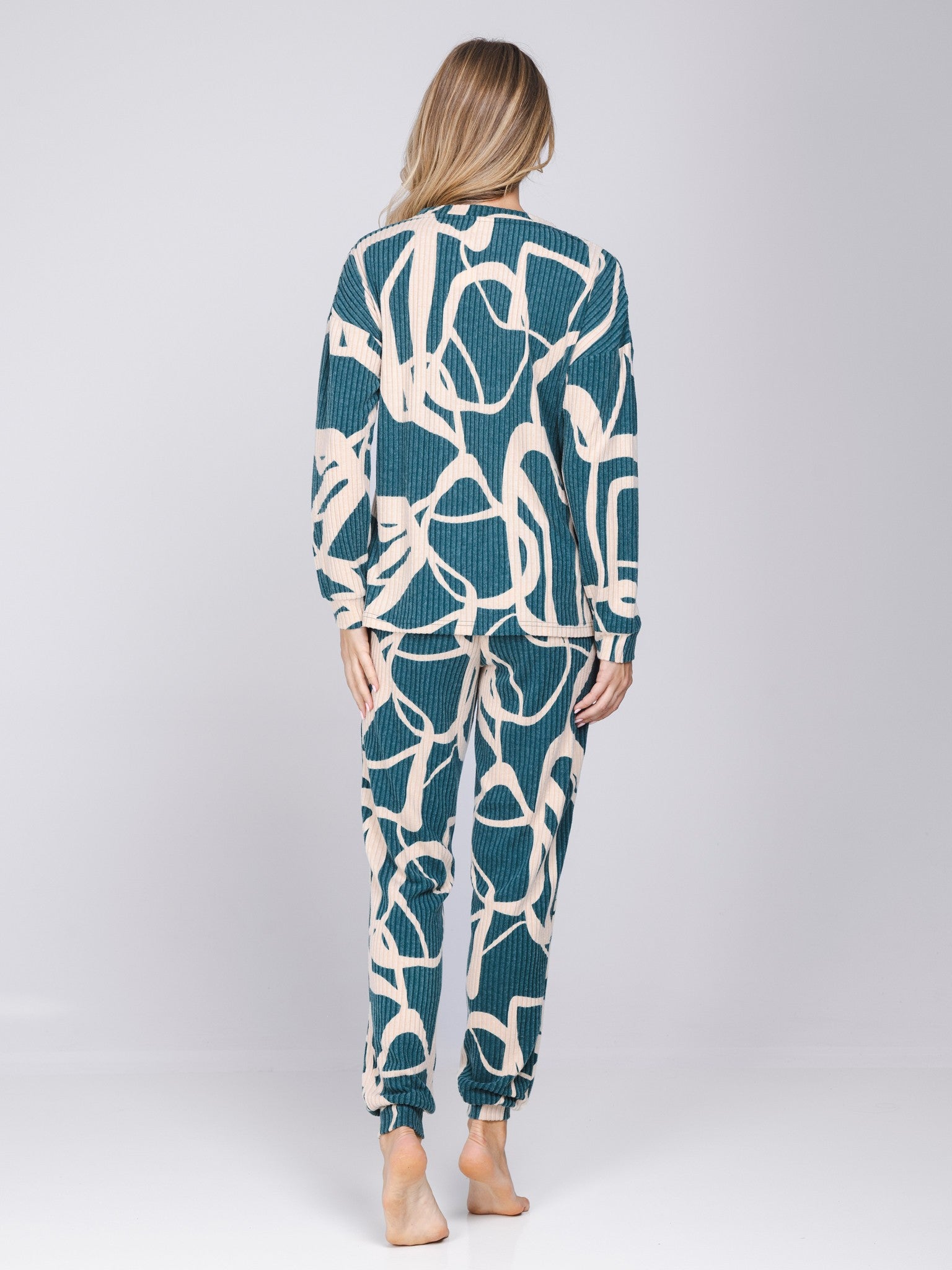 pastunette-premium-couture-pyjama-damen-gr-n-viskose-set image 5
