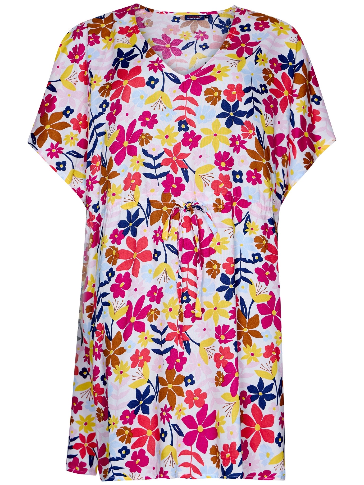 pastunette-rebelle-full-bloom-strandkleid-blumenprint-rosa image 1