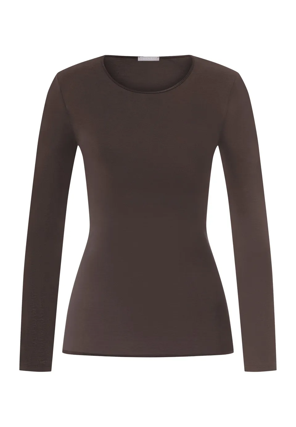 hanro-cotton-seamless-langarmshirt-071620-dark-mocha-baumwolle image 1