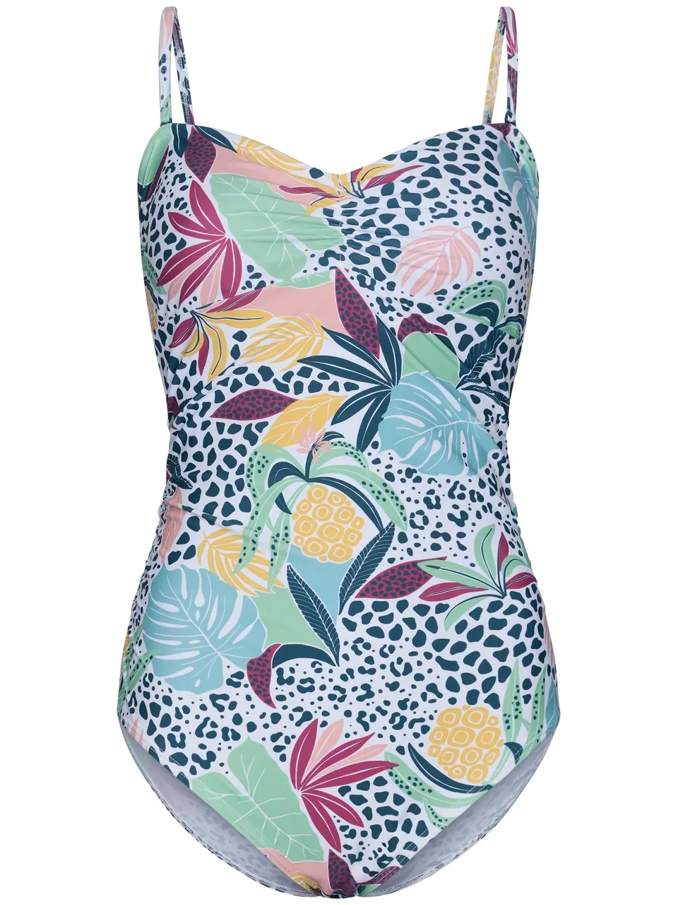 rebelle-tropical-jungle-badeanzug-wei-mit-bl-tterprint image 1