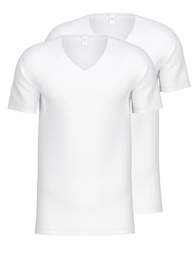 calida-natural-benefit-v-shirt-herren-gr-52-54-2er-pack-wei image 5