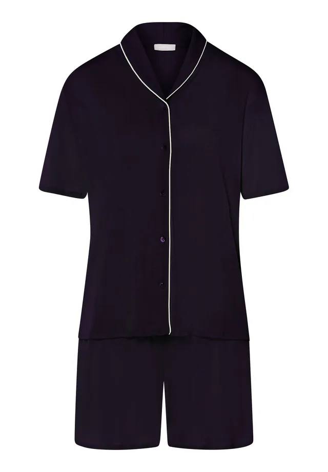hanro-natural-comfort-pyjama-077977-deep-navy-tencel-damen image 1