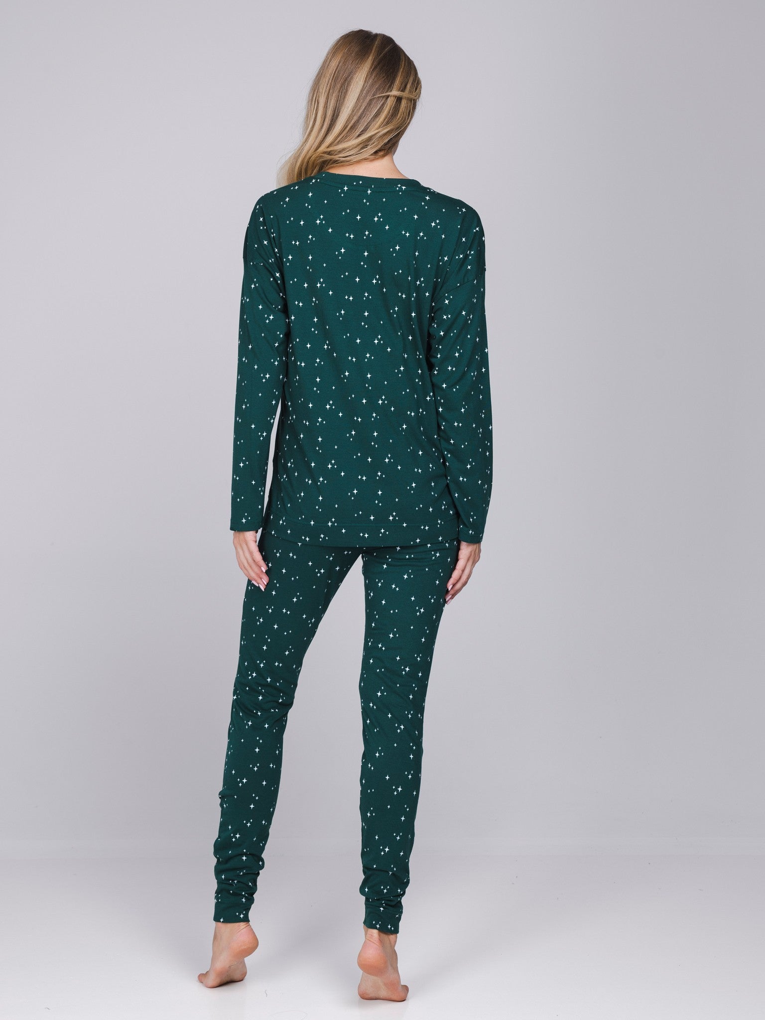 myrebelle-cozy-pyjama-damen-gr-n-schlafanzug image 3